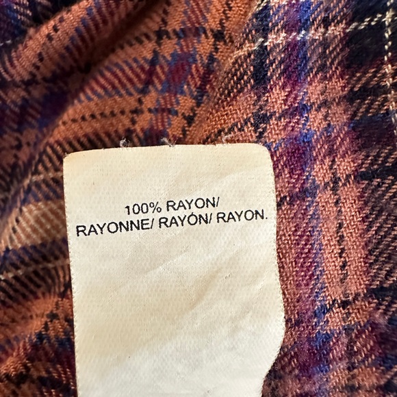 Lucky Brand Multicolor Button-Up Tunic Shirt Top Flannel Long Sleeve - Picture 5 of 6